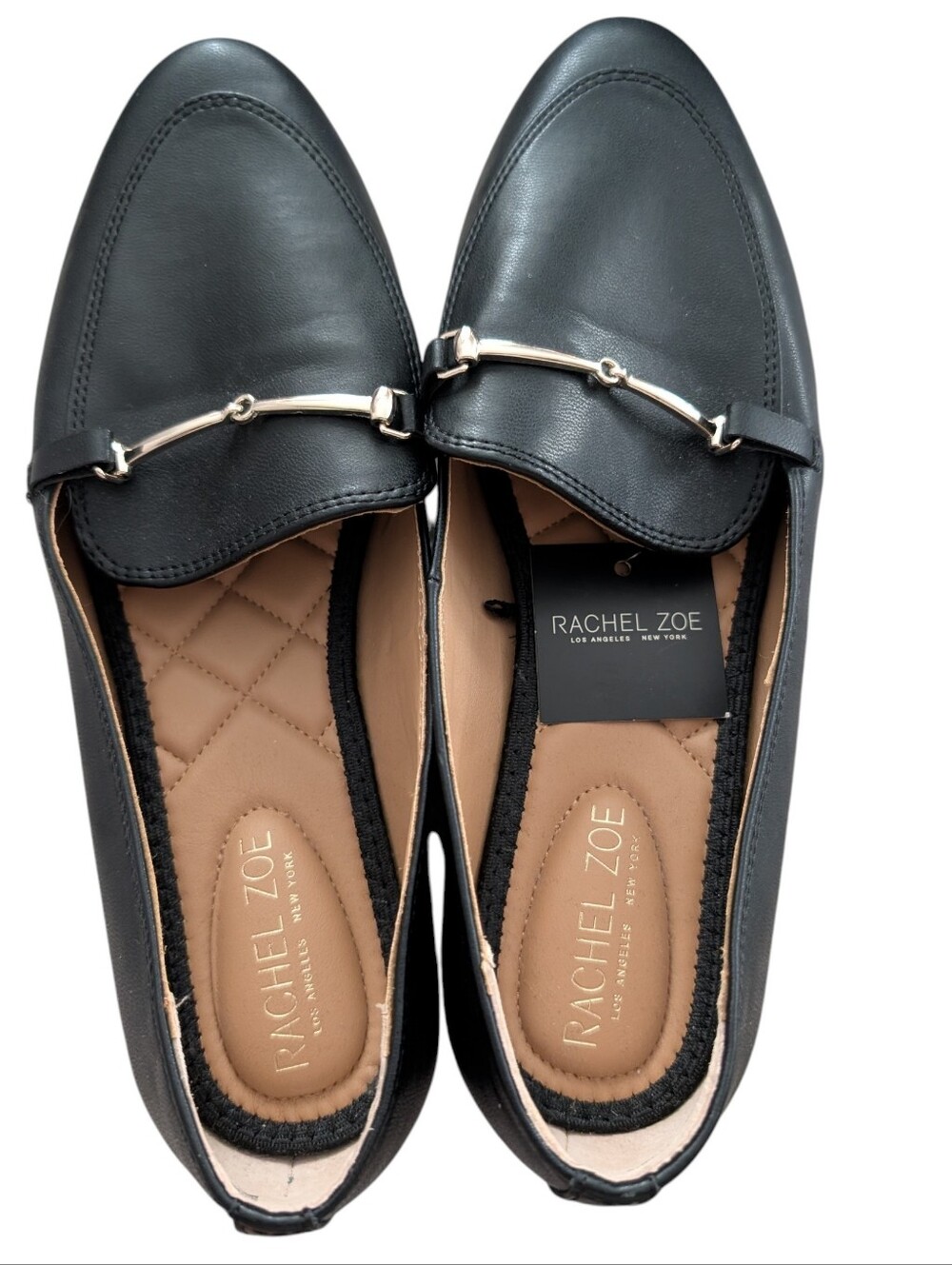 Rachel Zoe Axe Black Leather Loafers
